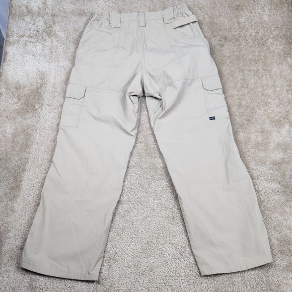 511 Tactical Mens Pants Size 34x32 Beige Khakis Cargo Pockets Double Knee B111 - Picture 4 of 10